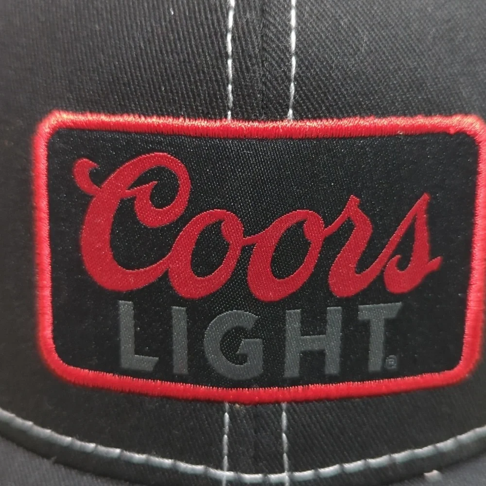 Black and Gray COORS LIGHT Trucker Hat..NEW!! Official Coors Tag!!